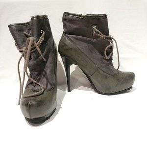 Charlotte Russe Grey Ankle Booties